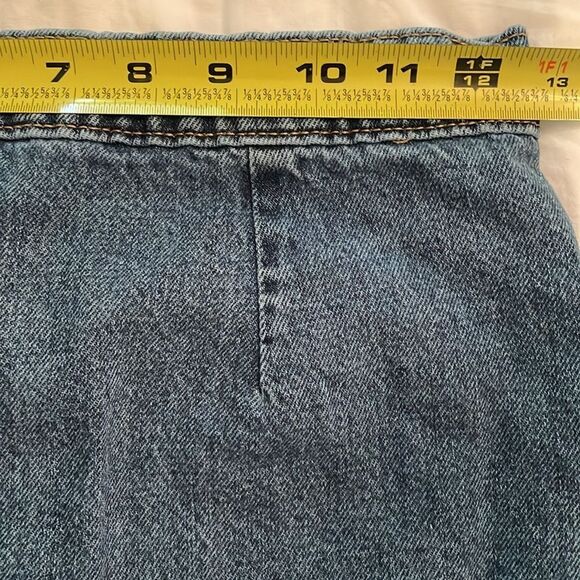 Old Navy Denim Blue Jean Short Skirt Girls Size L (10-12) Snap Front - Picture 5 of 8